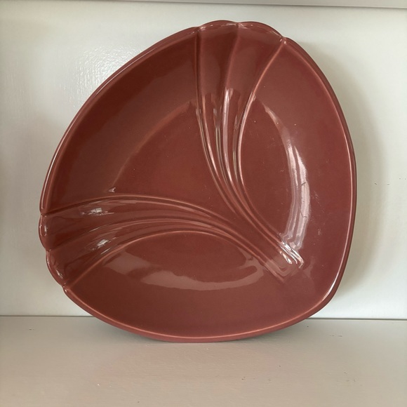 Vintage Art Deco Revival Haeger Pottery Pink Dish Platter - Picture 6 of 8